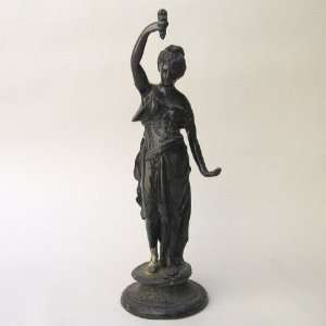 HANDTOOLED HANDCRAFTED ANTIQUE BRONZE LADY!!:  Home 