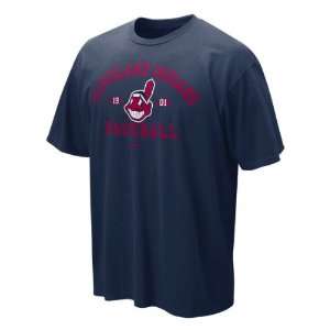  Cleveland Indians Nike Navy Safety Squeeze Tee: Sports 