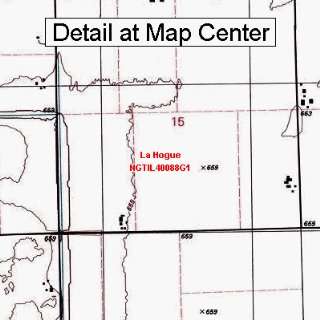  Topographic Quadrangle Map   La Hogue, Illinois (Folded/Waterproof