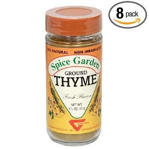 Spice Garden Thyme, Ground, 1.5 Ounce Jar (Pack of 8)  