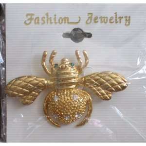    Fashion Brooch Pin Flying Insect w/ Crystals 