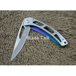 sanrenmu wl5 721p 8cr13mov blade colorful ti coated stainless steel 