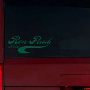  Ron Paul 2012 Swash Window Decal (Green) Automotive