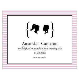   Wedding Save The Date Card W1054 07 Quantity of 24 by Elegant Wedding