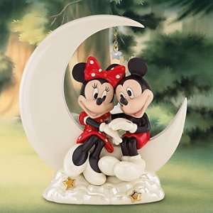  Lenox Disney Mickey & Minnie Mouse Over the Moon Figurine 
