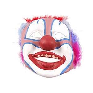   Faux Fur Decor Rubber Clown Mask Halloween Accessory: Home & Kitchen
