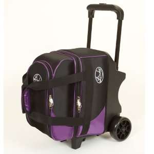  Linds Deluxe Single Ball Roller Bowling Bag  Black/Purple 