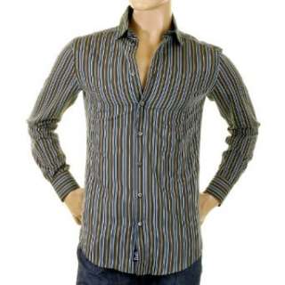    D&G, Dolce & Gabbana olive striped shirt. DGM1011: Clothing