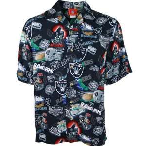  Oakland Raiders Black Hawaiian Shirt