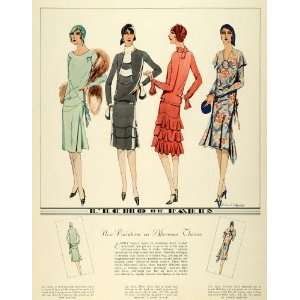 1929 Print Paris Flapper Fashion McCalls Dressmaking Patterns Frocks 