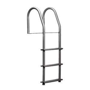  Dock Edge SS Fixed 4 Step Ladder Brushed Stainless Steel 
