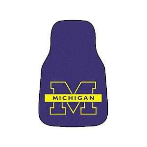   Wolverines Official Carpeted Car Floor Mats (2): Sports & Outdoors