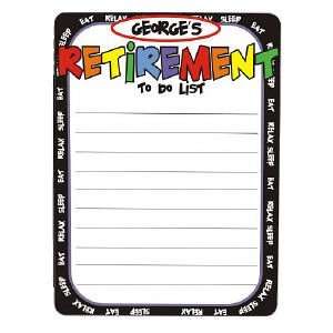 Retirement To Do List Personalized Dry Erase Board Office 