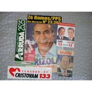 lot of Brazilian Political Campaign Items (Bumper stickers, images 
