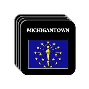  US State Flag   MICHIGANTOWN, Indiana (IN) Set of 4 Mini 