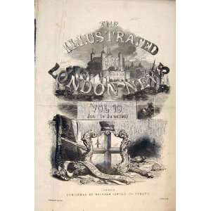   Sketch News Cover Page Thames Boat Fine Art 1847
