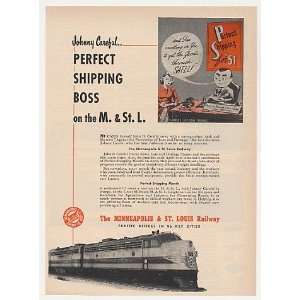  1951 Minneapolis & St Louis Railway Johnny Careful Print 