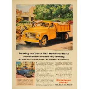  1949 Ad Yellow Blue Studebaker Trucks 16A 17A Models 