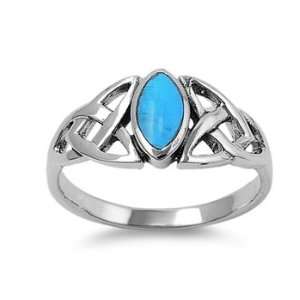   6mm Marquise Turquoise Stone Ring (Size 5   9)   Size 5 Jewelry