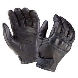  Hard Knuckle Leather Glove, Black, M