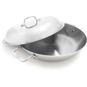  All Clad Stainless Steel Braiser with Lid, 4 qt.: Kitchen 