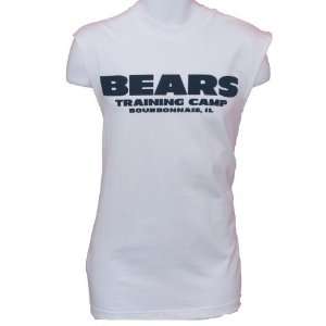 Mens Chicago Bears Sleeveless White Training Camp Tshirt  