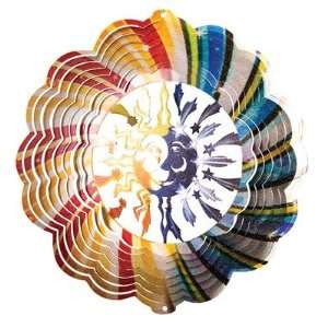  Designer 3D Sun and Moon Wind Spinner Patio, Lawn 