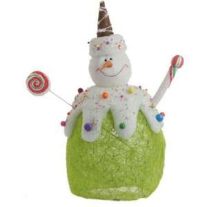  18 Cupcake Heaven Cheerful Green Candy Snowman Christmas 