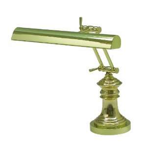   13 1/2 Inch Traditional Portable LED Desk/Piano Lamp, Polished Brass