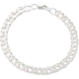  Sterling Silver 18 inch Curb Collar Necklace in Sterling 