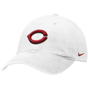  Nike Cincinnati Reds White Campus Adjustable Hat: Sports 
