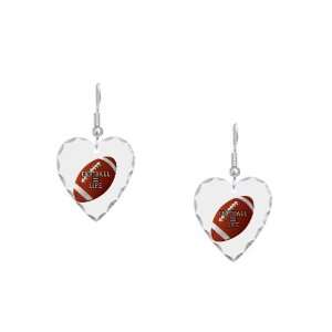    Earring Heart Charm Football Equals Life: Artsmith Inc: Jewelry