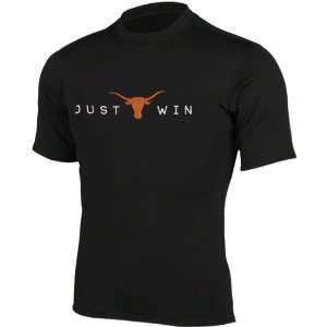 Texas Longhorns Black Just Win Performance Compression T Shirt  