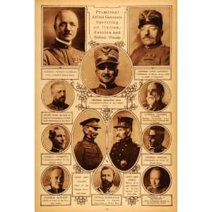  1922 Rotogravure Generals Alliance Powers Diaz Italian 