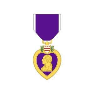  White Purple Heart Medal Round Stickers Arts, Crafts 