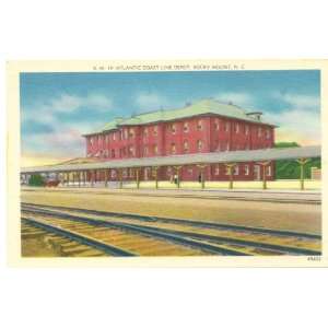   Railroad Postcard Atlantic Coast Line Depot Rocky Mount North Carolina