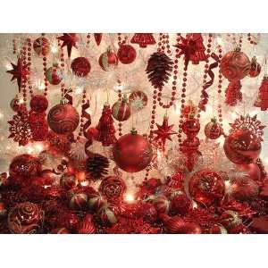   Pack of Shatterproof Red & Gold Christmas Ornaments: Home & Kitchen