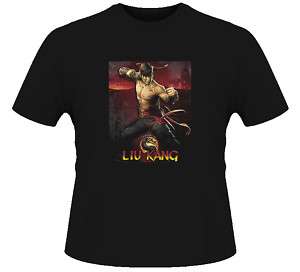 Liu Kang Mortal Kombat 9 Video Game T Shirt Black  