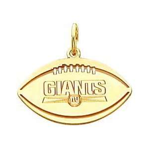   : 14K Gold NFL New York Giants Logo Football Charm: Sports & Outdoors