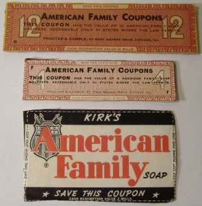 Kirks American Family Soap Coupons Assortment  