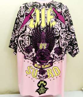 Mens Blac Label T Shirt Pink Live By The Sword 5XL  