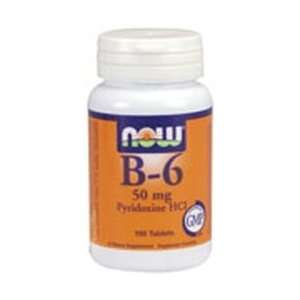  Vitamin B 6 Pyridoxine HCL 100 Tabs 50 Mg   NOW Foods 