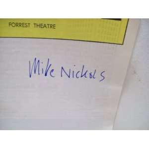  Nichols, Mike Playbill Signed Autograph Annie 1980: Sports 