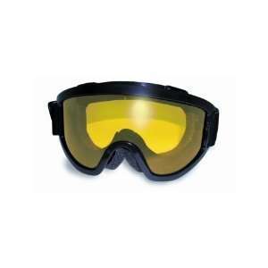 Windshield Safety Goggle   Black Frame/Yellow Tint Anti Fog Lens