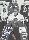 GILLES GILBERT   AUTOGRAPHED 5.5X8 BOSTON BRUINS w/ ICE