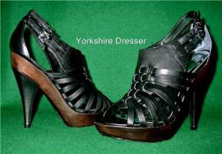 New KAREN MILLEN Black CAGED CLOG Sandals Shoes  Asstd  