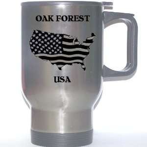  US Flag   Oak Forest, Illinois (IL) Stainless Steel Mug 