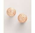julieri diamond and rose gold dot stud earrings