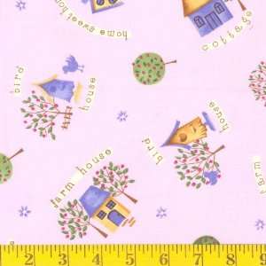  45 Wide Farm House Pink Fabric By The Yard Arts, Crafts 