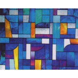 Abstract Stained Glass Privacy Window Film 36 Wide x 50 ft. Roll 